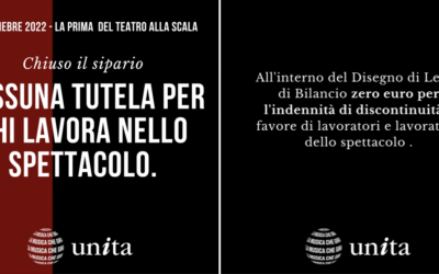 Appello al Governo per fondi al settore dello spettacolo nella Legge di Bilancio