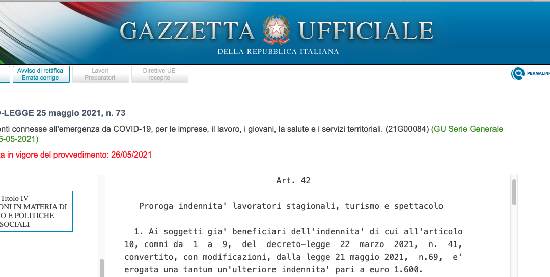 Decreto Sostegni bis: ultimi giorni per chiedere il bonus