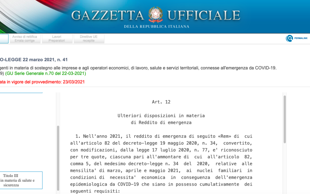Reddito di Emergenza: chi può fare domanda entro il 30 aprile