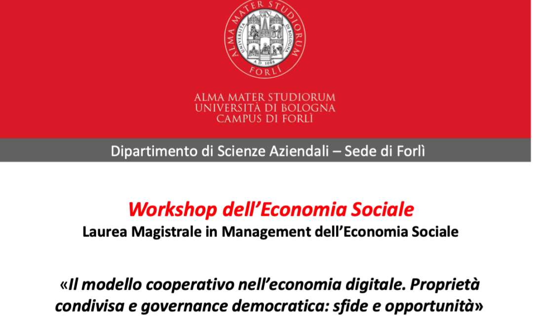 Il modello cooperativo nell’economia digitale: seminario all’Università di Bologna