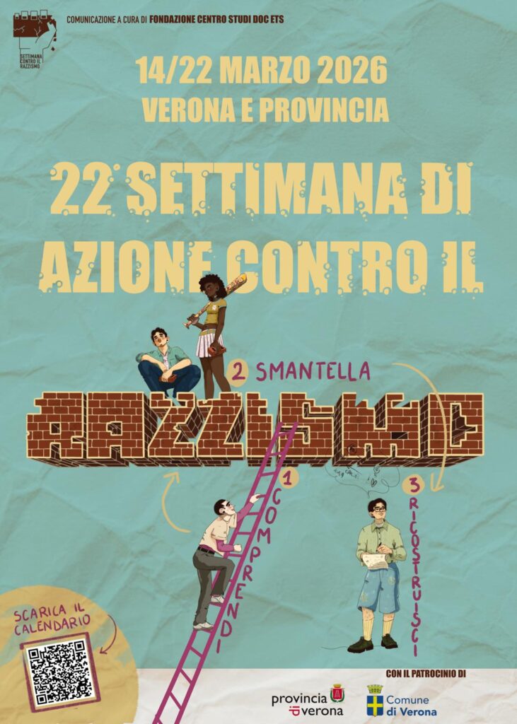 Locandina della XXII settimana contro il razzismo a Verona